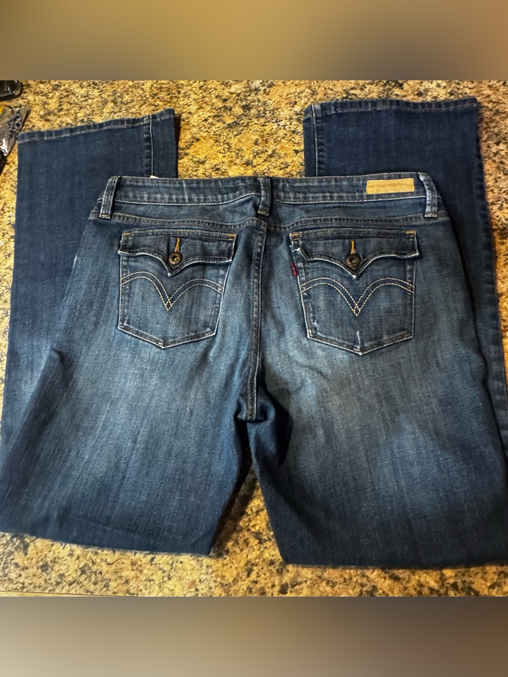 Levi’s 545 Low Boot Cut Jeans Women's 14M Medium Blue Flap Pockets 36x32 Western